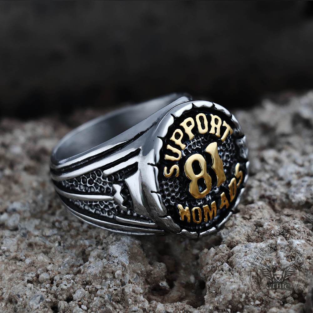 Support 81 Nomads Stainless Steel Ring