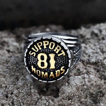 Support 81 Nomads Stainless Steel Ring