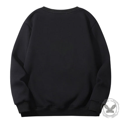 Multicolor Crows Before Bros Crew Collar Fleece Sherpa Sweatshirt