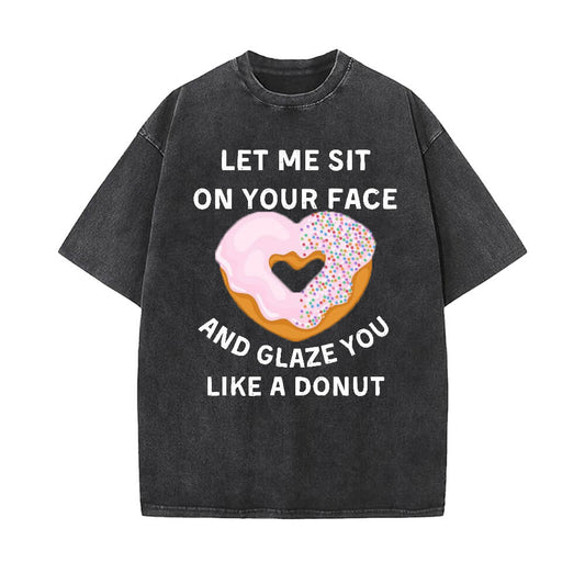 Sweet Donut Round Neck Short Sleeve T-shirt