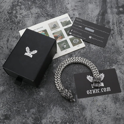 Tail-biting Wolf Stainless Steel Bracelet