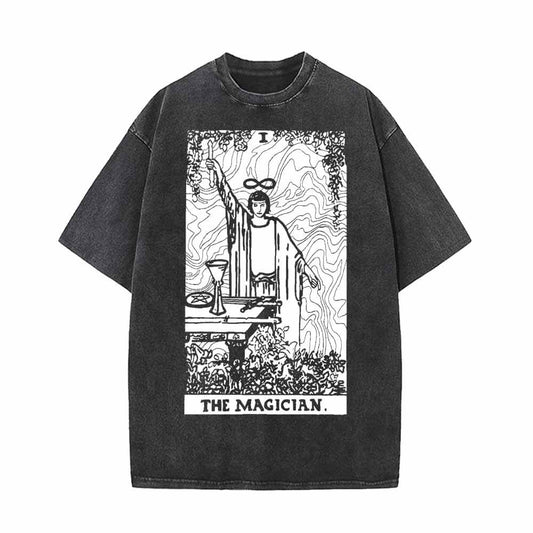 Tarot Card The Magician Vintage Washed T-shirt