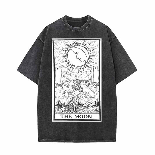 Tarot Card The Moon Vintage Washed T-shirt