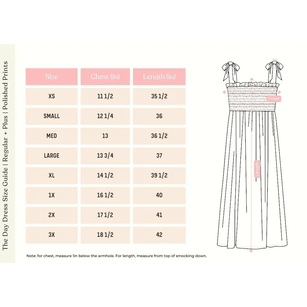 The Day Dress with Tied Straps and Smocked Bodice