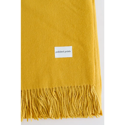 Mustard Yellow Essential Wool Blend Scarf