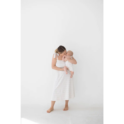 Super Soft Organic Cotton Henley Romper for Babies with Floral Print
