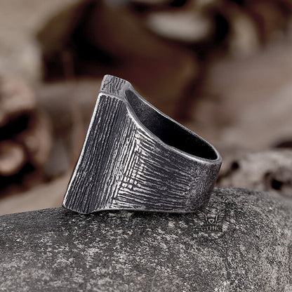 The Gate of Heaven Stainless Steel Cross Ring