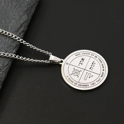 The Key of Solomon Pentacle of Jupiter Stainless Steel Necklace