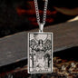 The Lovers Tarot Card Stainless Steel Necklace