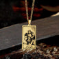 The Strength Tarot Card Stainless Steel Necklace