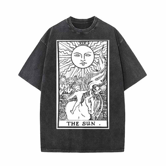 The Sun Tarot Card Vintage Washed T-shirt
