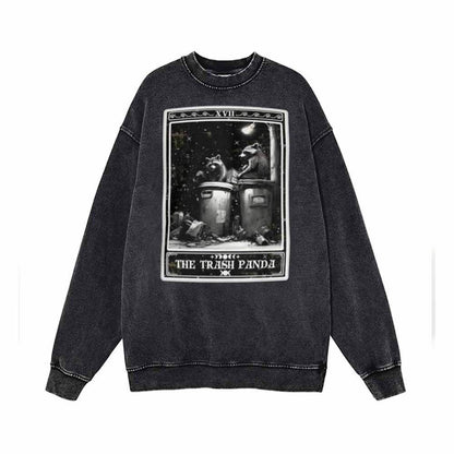 The Trash Panda Tarot Card Vintage Washed Sweatshirt