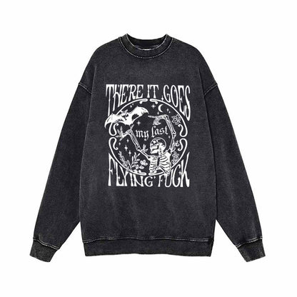 There It Goes My Last Flying Bat And Skull Sweatshirt