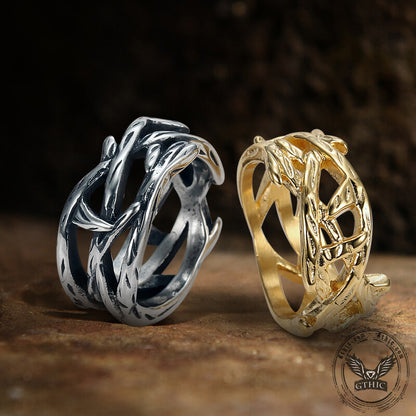 Thistles and Thorns Stainless Steel Ring