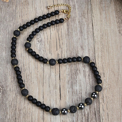 Tiger’s Eye Stainless Steel Gallstone Necklace