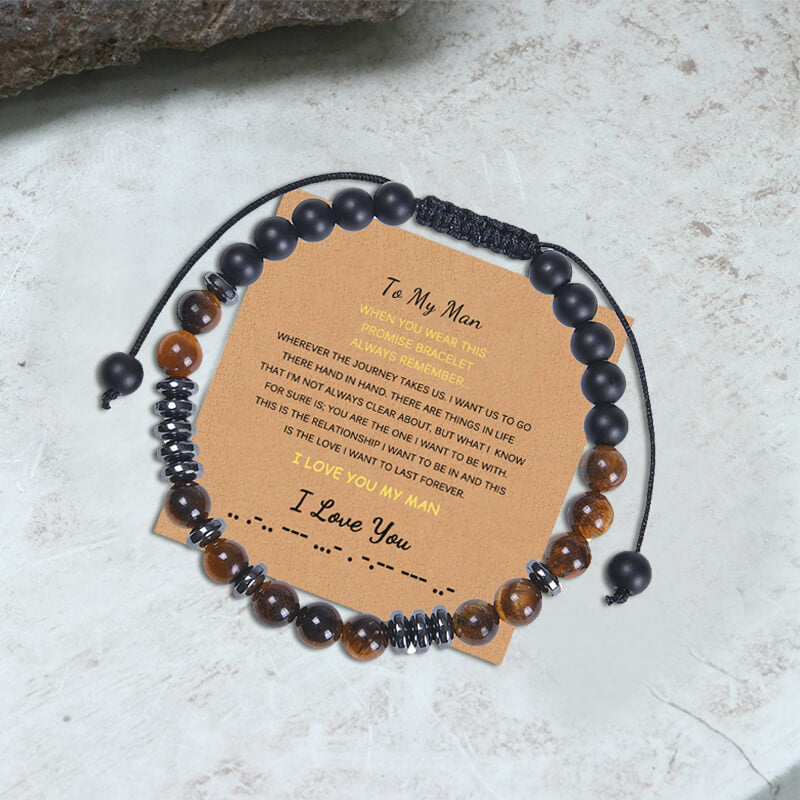 To My Man I Love You Morse Code Bracelet
