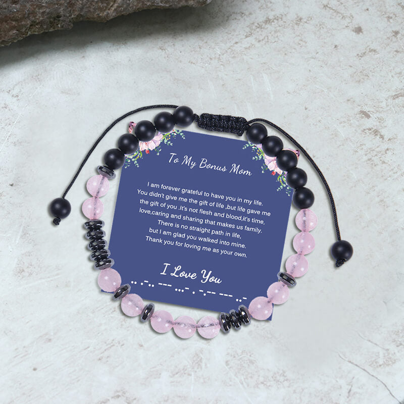 To My Mom I Love You Morse Code Bracelet