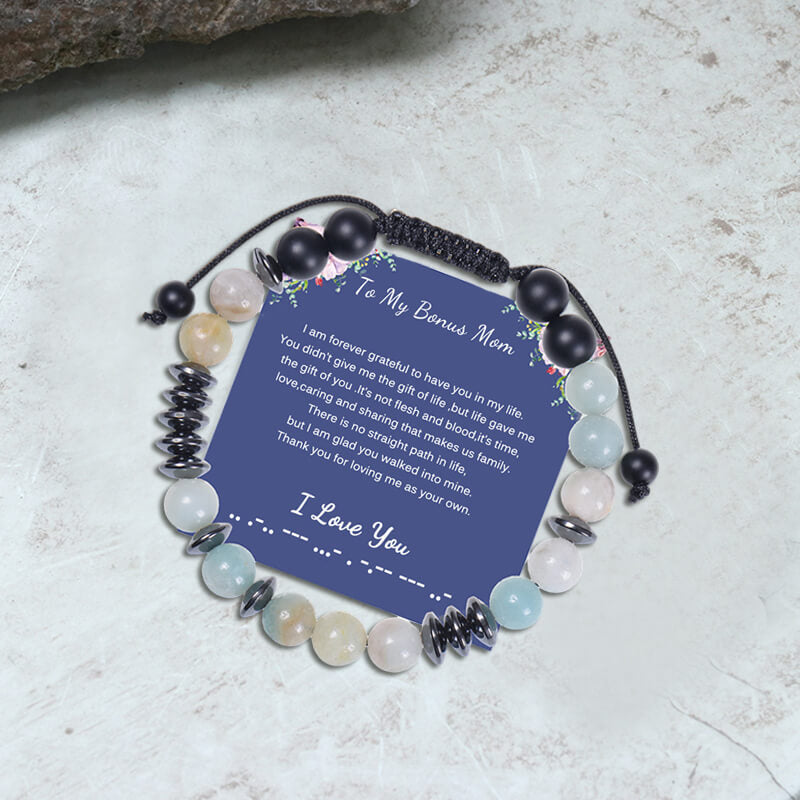 To My Mom I Love You Morse Code Bracelet