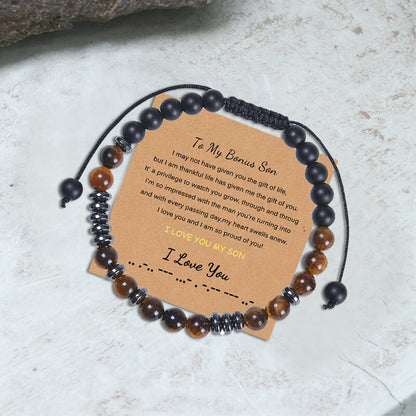 To My Son I Love You Morse Code Bracelet