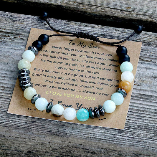 To My Son I Love You Morse Code Bracelet