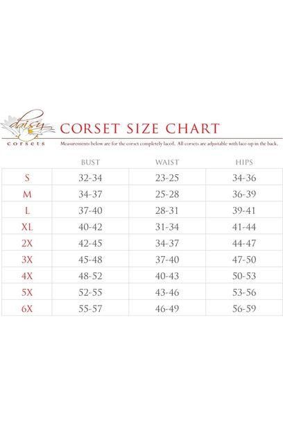 Top Drawer 2 PC Tan Lace Steel Boned Corset & Skirt Set