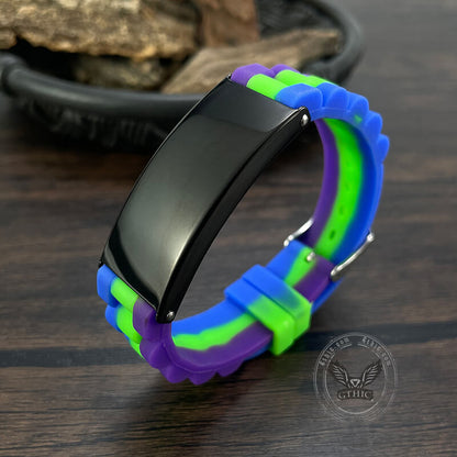Tri-Color Silicone Adjustable Bracelet
