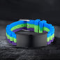 Tri-Color Silicone Adjustable Bracelet