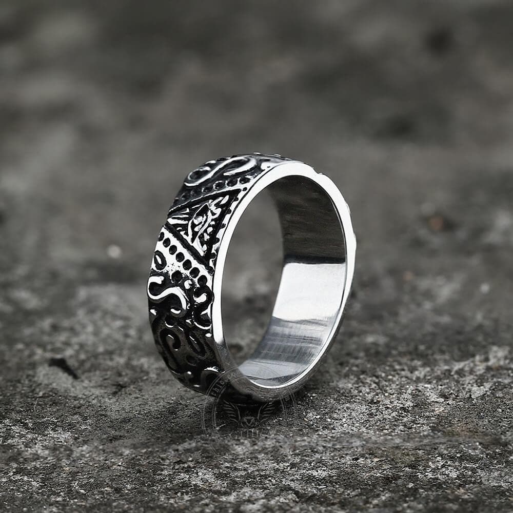 Triangle Eye of Providence Stainless Steel Masonic Ring