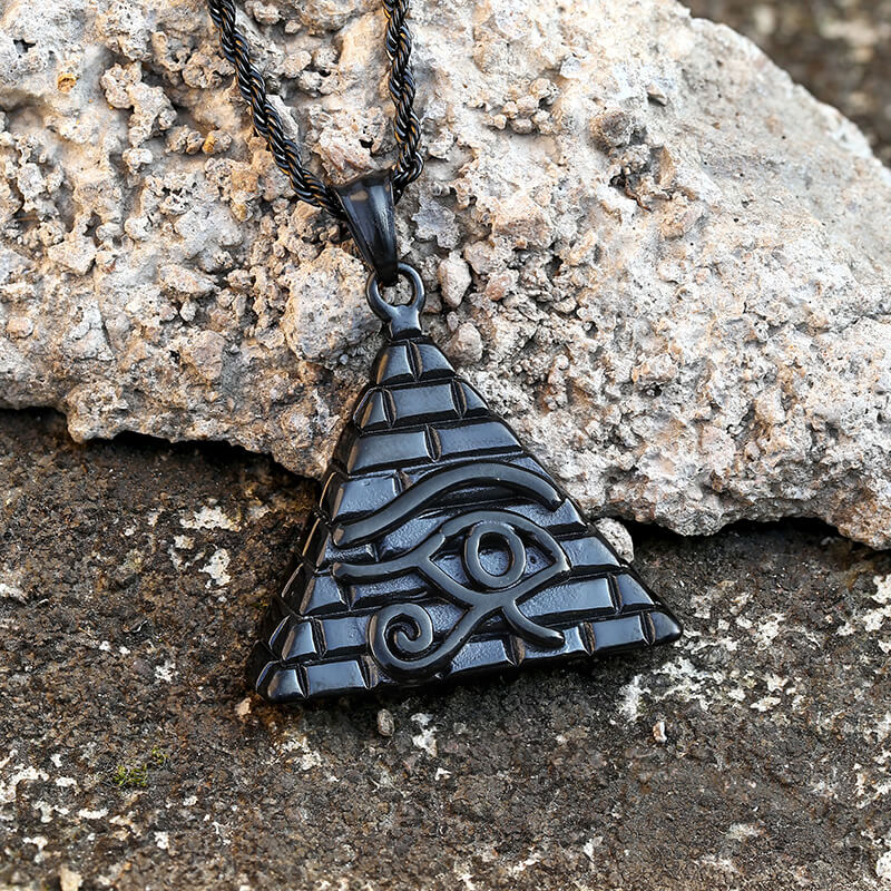 Triangle Pyramid Eye of Ra Stainless Steel Pendant