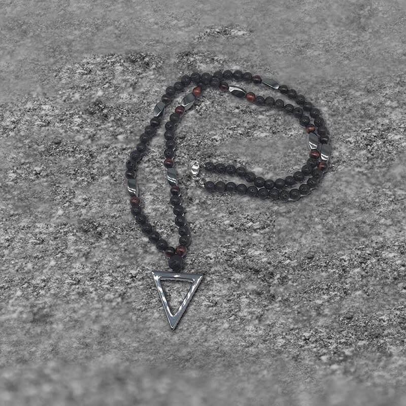 Triangle Stone Bead Necklace