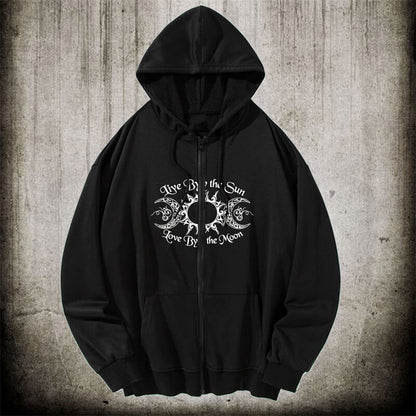 Triple Moon Goddess Witch Hoodie Coat