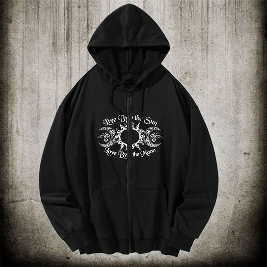 Triple Moon Goddess Witch Hoodie Coat