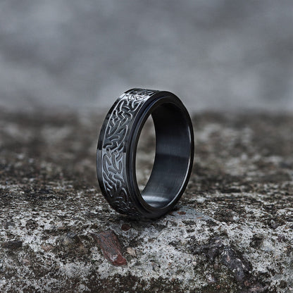 Triquetra Celtic Knot Stainless Steel Spinner Ring