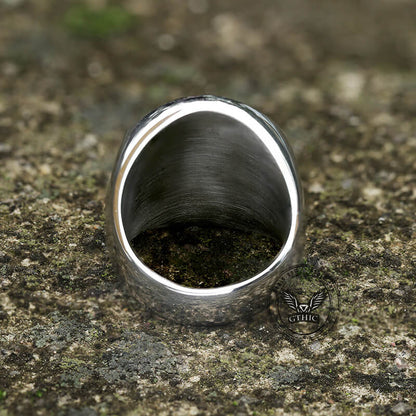 Triskele Horns of Odin Stainless Steel Viking Ring