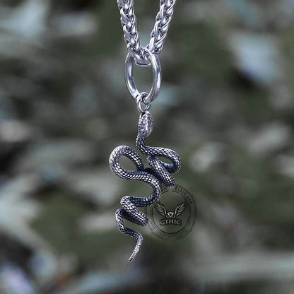 Twist Snake Stainless Steel Animal Pendant