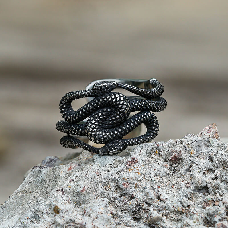 Twist Snake Stainless Steel Animal Ring