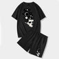 Universe Planet Skull Short Sleeve T-shirt and Shorts Set