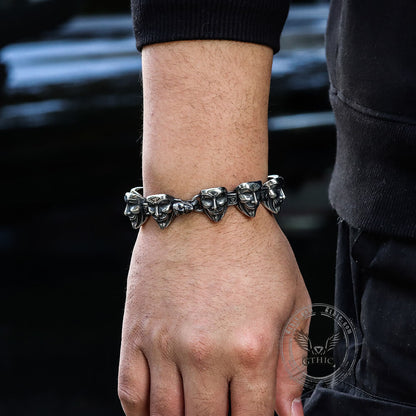V for Vendetta Mask Stainless Steel Bracelet