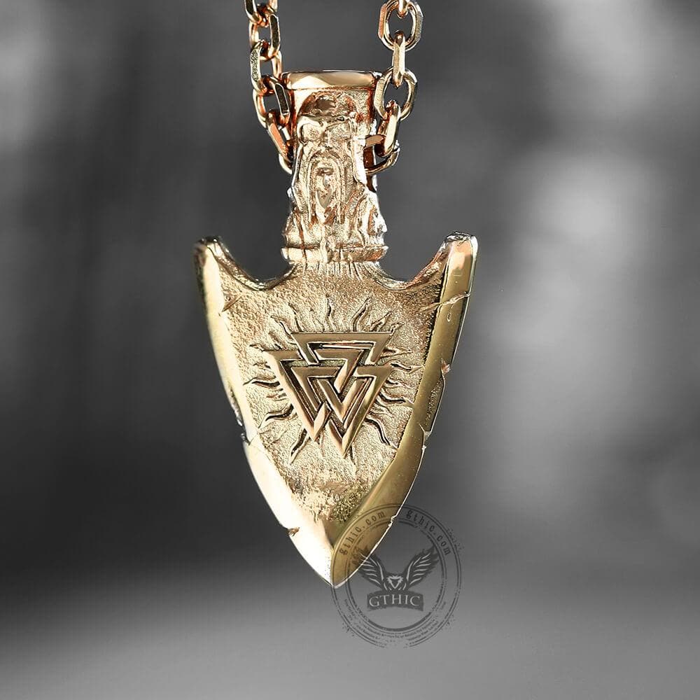 Valknut And Vegvisir Stainless Steel Viking Pendant