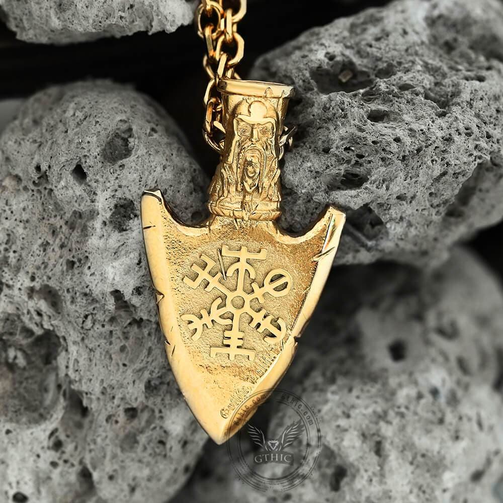 Valknut And Vegvisir Stainless Steel Viking Pendant
