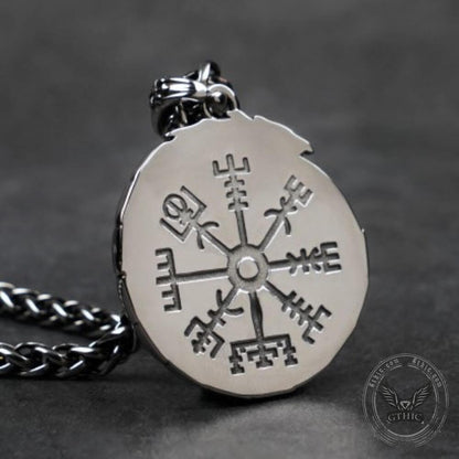 Valknut Stainless Steel Viking Dragon Pendant