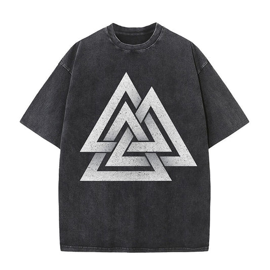 Valknut Totem Viking Washed T-shirt