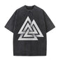 Valknut Totem Viking Washed T-shirt
