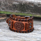 Vegvisir Runes Wristband Leather Viking Bracelet