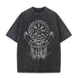 Vegvísir Viking Compass Totem Washed T-shirt