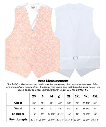 Vittorio Farina Men's Mint Woven Paisley Vest, Necktie, Bow Tie and Pocket Square Set (White Back)