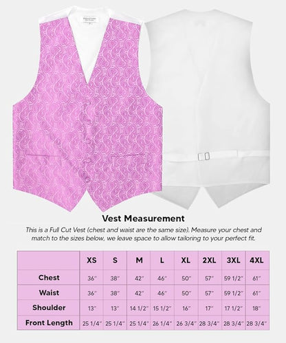 Vittorio Farina Men's Mint Woven Paisley Vest, Necktie, Bow Tie and Pocket Square Set (White Back)