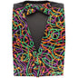 Vittorio Farina Men's Mardi Gras Satin Vest and Bow Tie Set