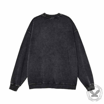 Tattoos Are Trashy Skull Rose Vintage Washed Sweatshirt