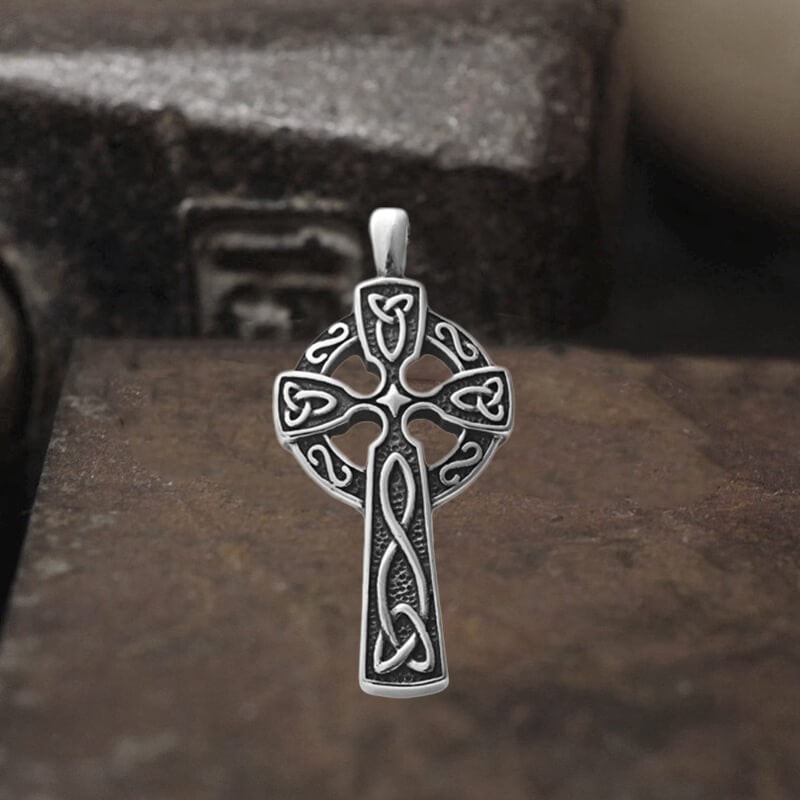 Viking Celtic Cross Stainless Steel Pendant